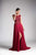 Cinderella Divine - Embellished Illusion Bateau A-line Dress Special Occasion Dress XXS / Burgundy