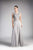 Cinderella Divine - Embellished Illusion Bateau A-line Dress Special Occasion Dress XXS / Silver