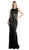 Cinderella Divine - Embellished Jewel Neck Sheath Dress Prom Dresses 2 / Black