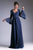 Cinderella Divine - Embellished Lace Long Bell Sleeve A-line Dress Special Occasion Dress 2 / Navy