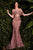 Cinderella Divine - Embellished Mermaid Evening Gown CD985 - 1 pc Rosewood In Size 8 Available CCSALE 8 / Rosewood