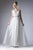 Cinderella Divine - Embellished Surplice Pleated V-neck A-line Dress Special Occasion Dress XS / Ivory