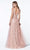Cinderella Divine - Embroidered Plunging Neck Glitter Gown KC888 CCSALE