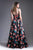Cinderella Divine - Floral Sweetheart Pleated Evening Gown Special Occasion Dress