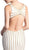 Cinderella Divine - Gold Beaded V-neck Sheath Prom Dress Special Occasion Dress