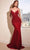 Cinderella Divine HT115 - Lace-Up Mermaid Gown Special Occasion Dress 2 / Red