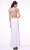 Cinderella Divine - J735 Sheer Beaded Halter Midriff Cutout Dress Evening Dresses