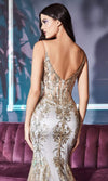 green emerald velvet dress Glitter Print Mermaid Dress by Cinderella Divine J810