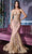 Cinderella Divine - J810 Shimmer Corset Bodice Mermaid Evening Gown Evening Dresses 2 / Rose Gold