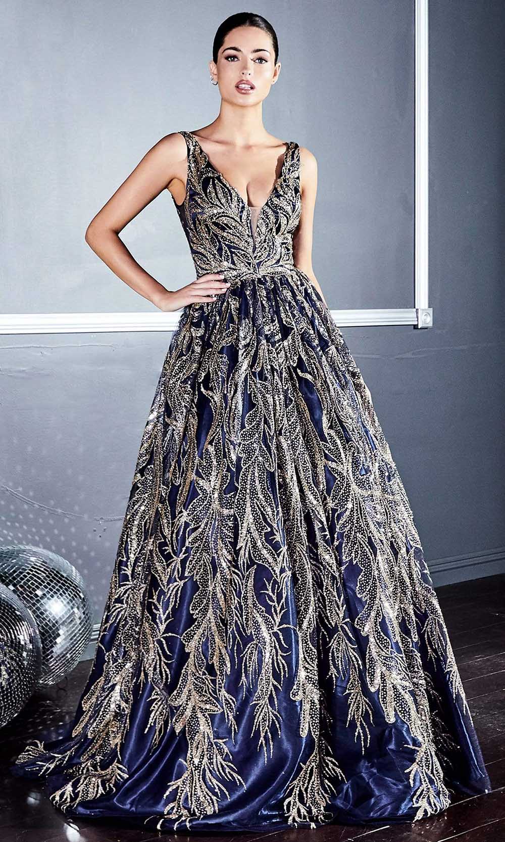 Cinderella Divine - J812 Glitter Embellished Junior Prom A-Line Gown ...
