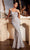 Cinderella Divine - J814 Bead Embellished Mermaid Gown In Silver