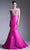 Cinderella Divine KC1783 - Sheer Embroidered Mikado Gown Special Occasion Dress 4 / Hot Pink