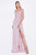Cinderella Divine - KC1850 Sleeveless Wrap Bodice Drape-Detailed Gown Evening Dresses 2 / Tea Rose