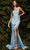 Cinderella Divine KV1063 - Beaded Square Prom Gown Special Occasion Dress 2 / Blue