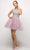 Cinderella Divine - Lace Appliqued Strappy Back Cocktail Dress Cocktail Dresses XXS / Mauve