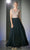 Cinderella Divine - Lace Scalloped V-neck A-line Dress Special Occasion Dress XS / Mocha-Navy