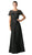 Cinderella Divine - Lace Short Sleeve Illusion Bateau Sheath Dress Special Occasion Dress XS / Black