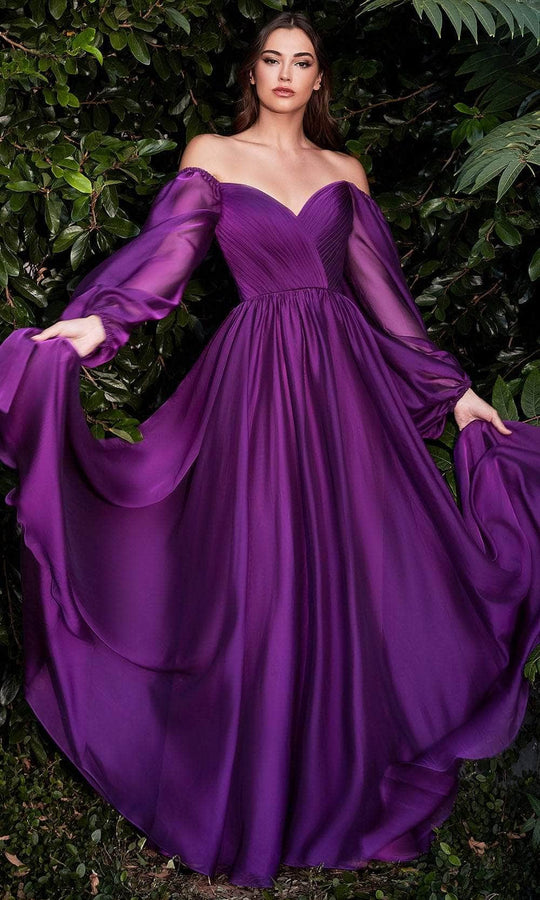 Cinderella Divine - Off Shoulder Ruched Evening Dress CD243 CCSALE