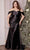 Cinderella Divine - Off Shoulder Trumpet Prom Gown CH163 Prom Dresses L / Black