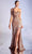 Cinderella Divine - One Shoulder Sequin Evening Dress CH182 CCSALE XL / Rose Gold