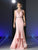 Cinderella Divine - P107 Bead Accented Deep V-neck Trumpet Dress Special Occasion Dress 2 / Blush