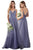 Cinderella Divine - Pleated A-Line Prom Dress CD184 Bridesmaid Dresses 4 / Smoky Blue