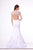 Cinderella Divine - Plunging Illusion Notched Embellished Evening Gown Special Occasion Dress