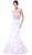 Cinderella Divine - Plunging Illusion Notched Embellished Evening Gown Special Occasion Dress