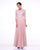Cinderella Divine - Quarter Sleeve Laced Bodice A-Line Long Formal Dress CCSALE XL / Blush