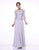 Cinderella Divine - Quarter Sleeve Soutache Bodice A-Line Long Formal Dress 14327 CCSALE L / Silver