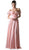 Cinderella Divine - Ruffled Off-Shoulder A-line Dress Bridesmaid Dresses 2 / Peach
