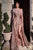 Cinderella Divine - Sequined High Slit Prom Dress CB083 - 1 pc Rose Gold In Size 8 Available CCSALE 8 / Rose Gold