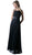 Cinderella Divine - Sequined Lace Bateau Pleated A-line Dress Special Occasion Dress XS / Black