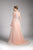 Cinderella Divine - Sheer Scoop Beaded Tulle A-Line Evening Gown Special Occasion Dress