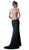 Cinderella Divine - Sleeveless Beaded Halter Jersey Sheath Dress Special Occasion Dress