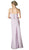 Cinderella Divine - Sleeveless Surplice Ruffled Bodice A-Line Long Formal Dress Special Occasion Dress