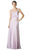 Cinderella Divine - Sleeveless Surplice Ruffled Bodice A-Line Long Formal Dress Special Occasion Dress XS / Lilac