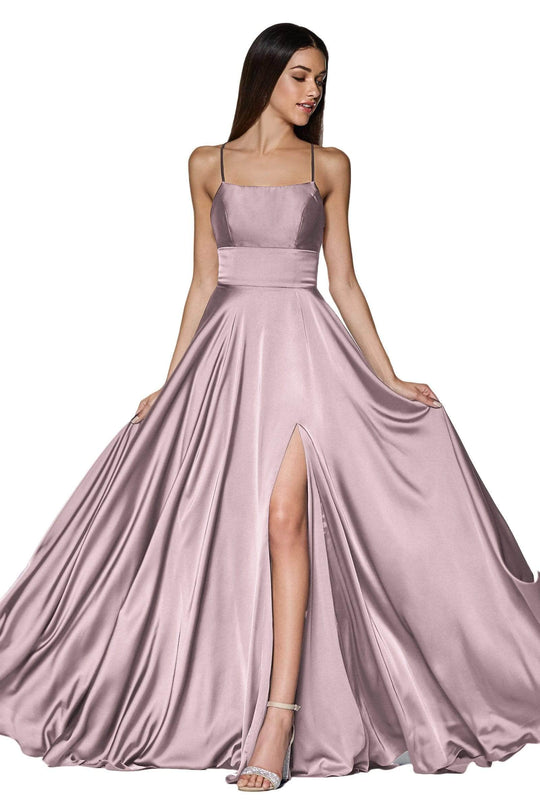 Cinderella Divine - Straight Across A-Line Evening Dress CJ527 - 1 pc Dusty Rose In Size 16 Available CCSALE 16 / Dusty Rose