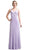 Cinderella Divine - Strapless Crisscrossed Bodice A-Line Long Formal Gown Special Occasion Dress 2 / Lilac
