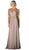 Cinderella Divine - Strapless Crisscrossed Bodice A-Line Long Formal Gown Special Occasion Dress 2 / Mauve