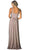 Cinderella Divine - Strapless Crisscrossed Bodice A-Line Long Formal Gown Special Occasion Dress