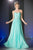 Cinderella Divine - Strapless Twined Front Chiffon Long Evening Gown Special Occasion Dress 2 / Mint