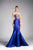 Cinderella Divine Strapless Vivid Floral Ornate Mermaid Gown HW06 - 1 pc Royal In Size S Available CCSALE S / Royal