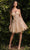 Cinderella Divine - Sweetheart Glitter Cocktail Dress 9243  - 2 pc Rose Gold In Size XS and S Available CCSALE XL / Champagne