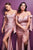 Cinderella Divine - Tie Off-Shoulder Evening Dress CD943 - 2 pcs Mauve and Desert Rose in size 6 Available CCSALE