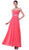 Cinderella Divine - Twisted Ruched Jeweled Sweetheart A-line Dress Special Occasion Dress 2 / Coral