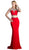 Cinderella Divine - Two Piece Rhinestone Embellished Long Sleeves Gown Special Occasion Dress 2 / Red