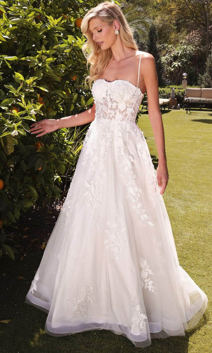 Cinderella Divine TY15 - Floral Lace A-Line Wedding Dress Wedding Dresses 4 / Off White