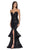 Cinderella Divine - UE010 Allover Sequin Tiered Ruffle Mermaid Gown Evening Dresses 2 / Black