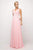 Cinderella Divine - UF295 Sleeveless Ruched Chiffon A-Line Dress Bridesmaid Dresses XS / Pink